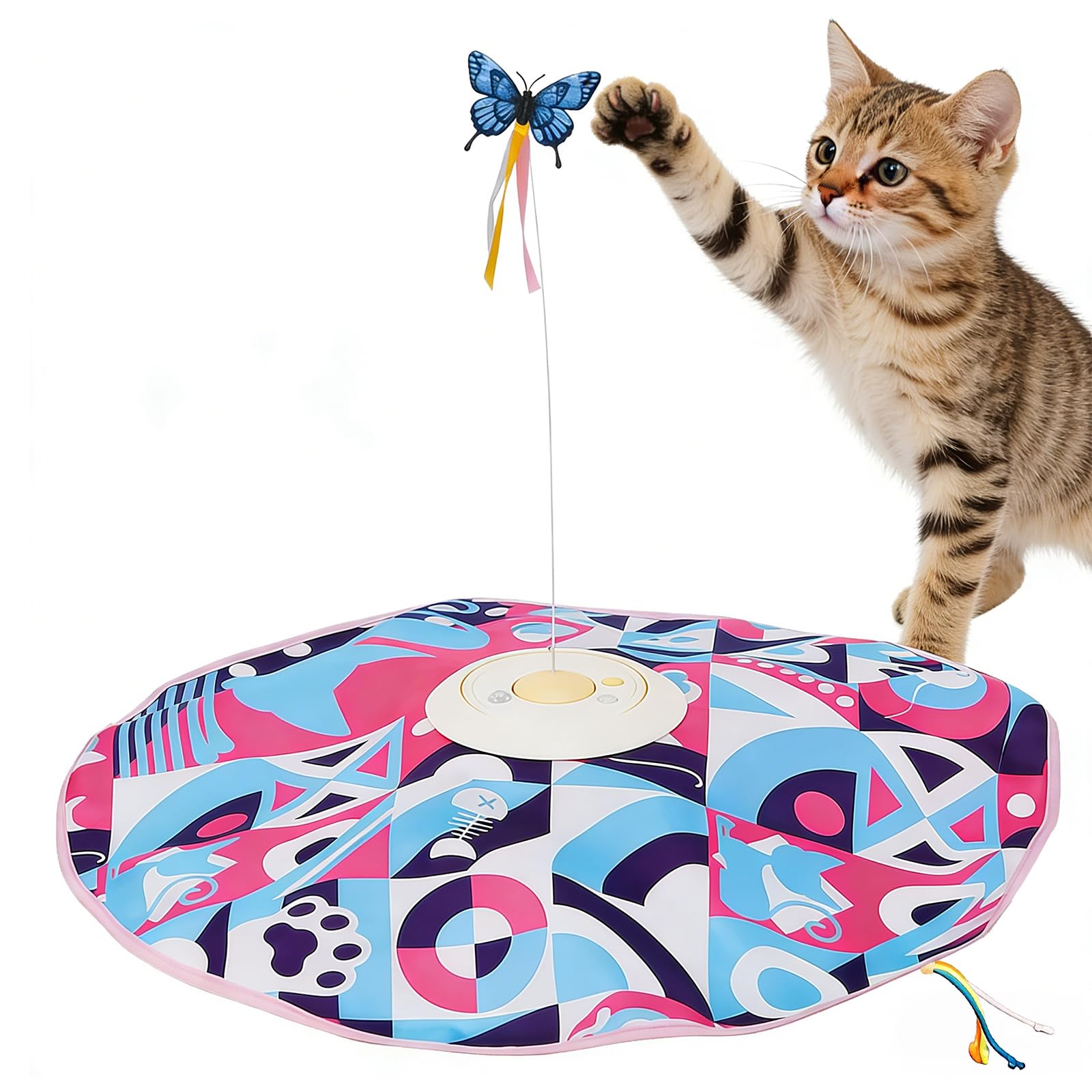 Jouet interactif pour chat avec capteur infrarouge et 3 modes réglables