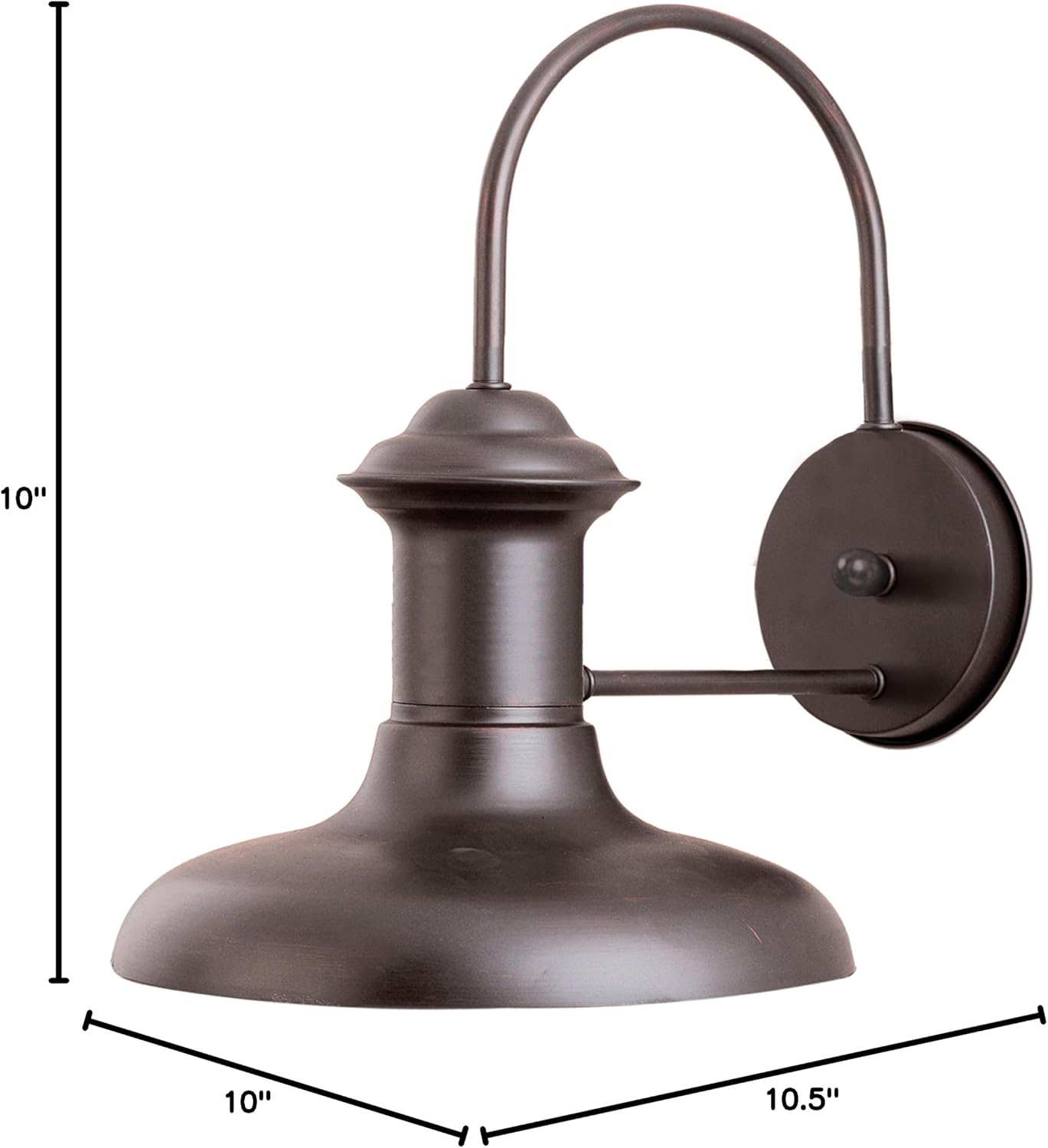 Maxim Lighting Wharf 1-Light Outdoor Wall Light | Empire Bronze Aluminum Finish | Transitional Outdoor Light Fixture | Ideal for Porches, Patios & Garages | Dimmable Wet Rated | 35002EB