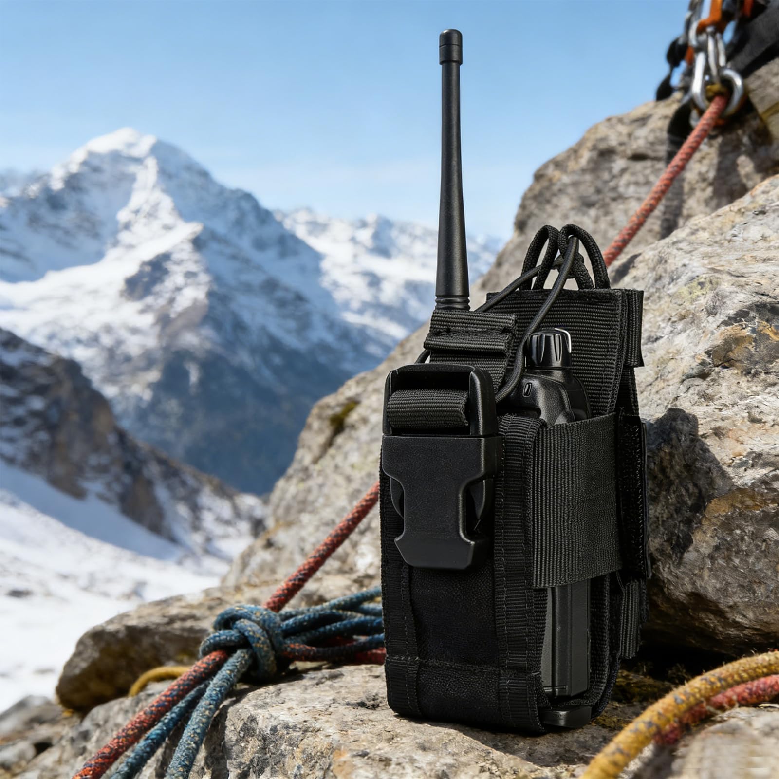 Paquete de 3 fundas universales para walkie talkie con hebilla ajustable, bolsa de radio y funda para radio bidireccional — view 3