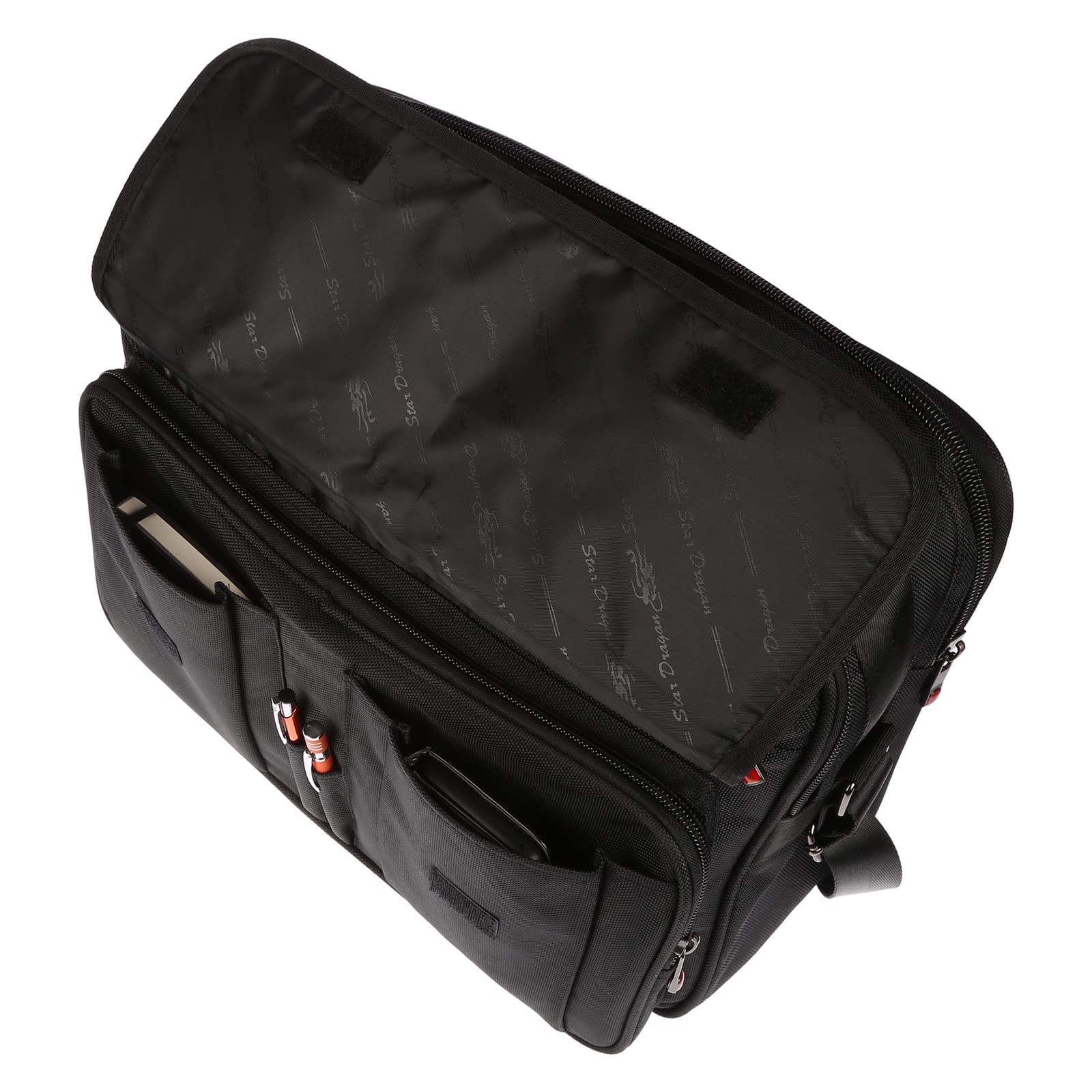 Christian Wippermann Arbeitstasche Herren 17 Zoll - Groß XXL Querformat - Flugbegleiter Tasche - 45x33x19 cm - Leicht 700g - Trageriemen 150cm - Großes DIN A4 Hauptfach - Arbeitstasche Herren Büro