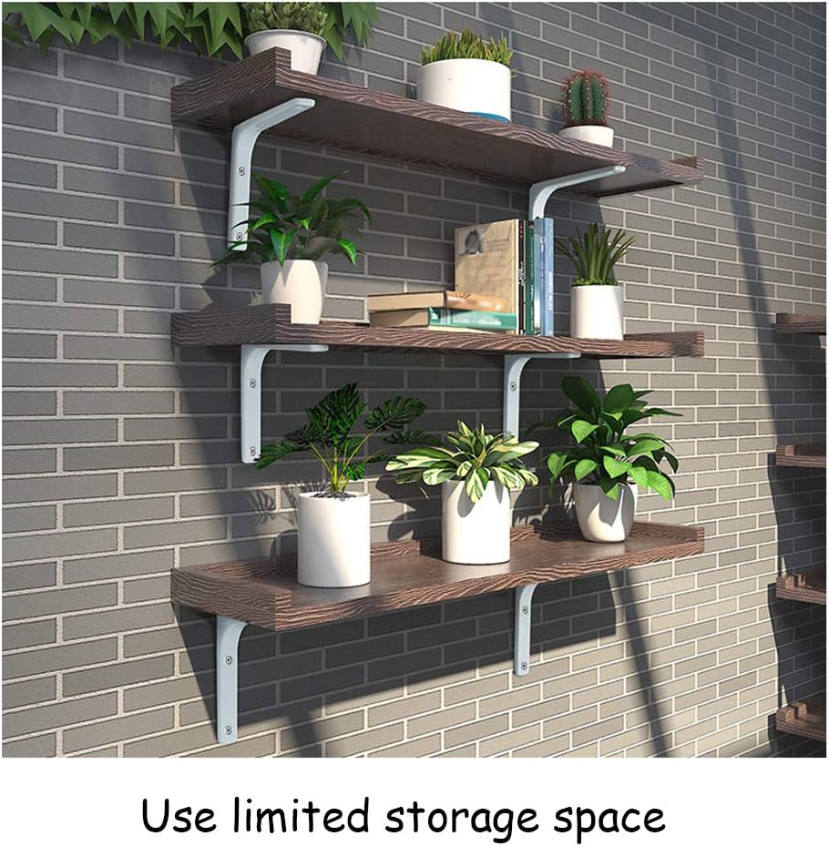 Shelf Bracket,Floating Shelf Bracket Wall Support Corner - L Metal Brackets Furniture Holder White Corner Shelf - 1 Pair Shelf Support Corner Brace Joint, For Cafes, Bars, Homes, Office, Balconies