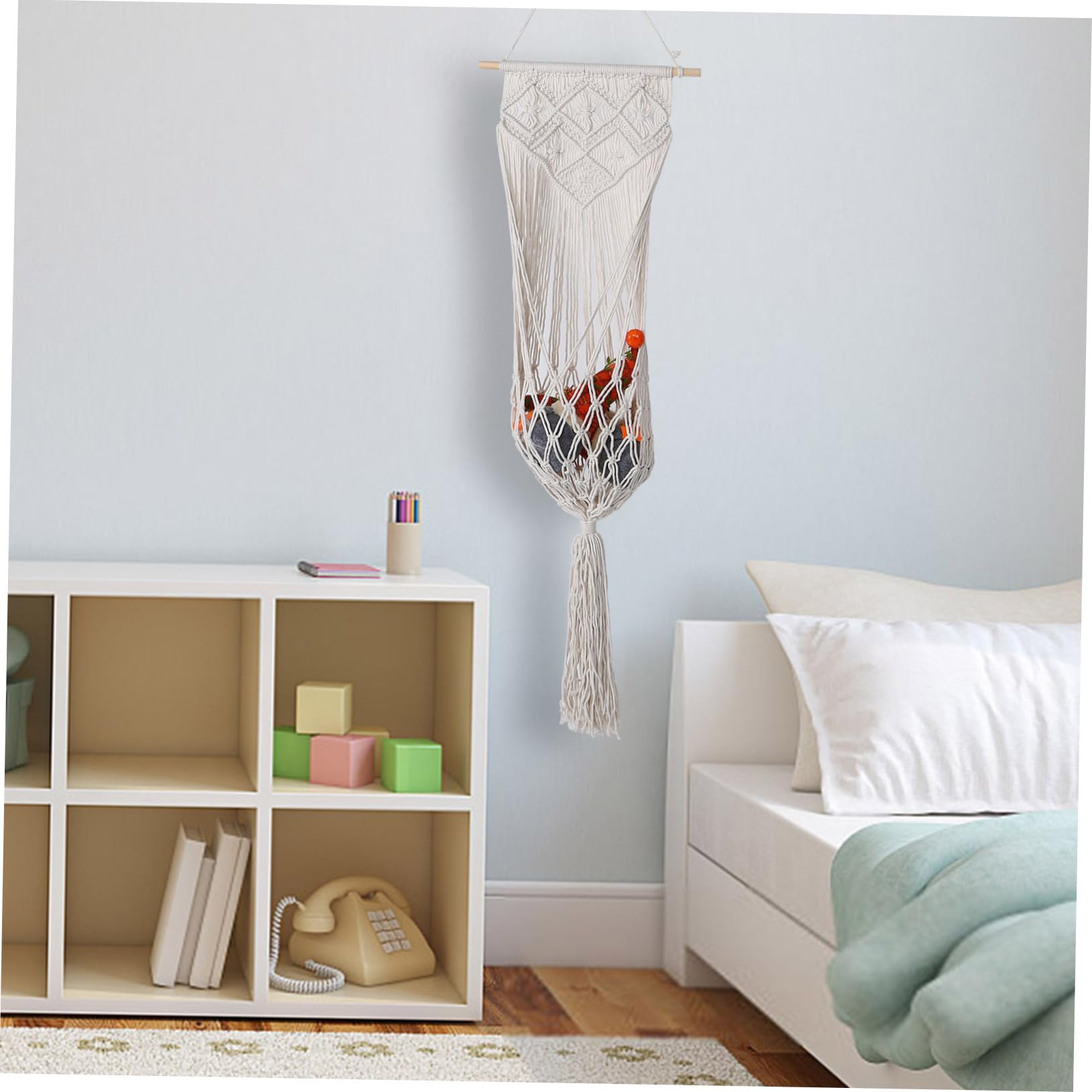 Hängende Spielzeugaufbewahrung Netzhängematte Für Plüschtiere Wandmontage Organizer Für Kinderzimmer Installieren Platzsparendes Design