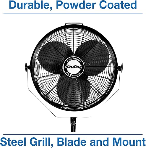 Miniatura 7 de Air King 9418 Ventilador de pedestal de grado industrial de 18 pulgadas