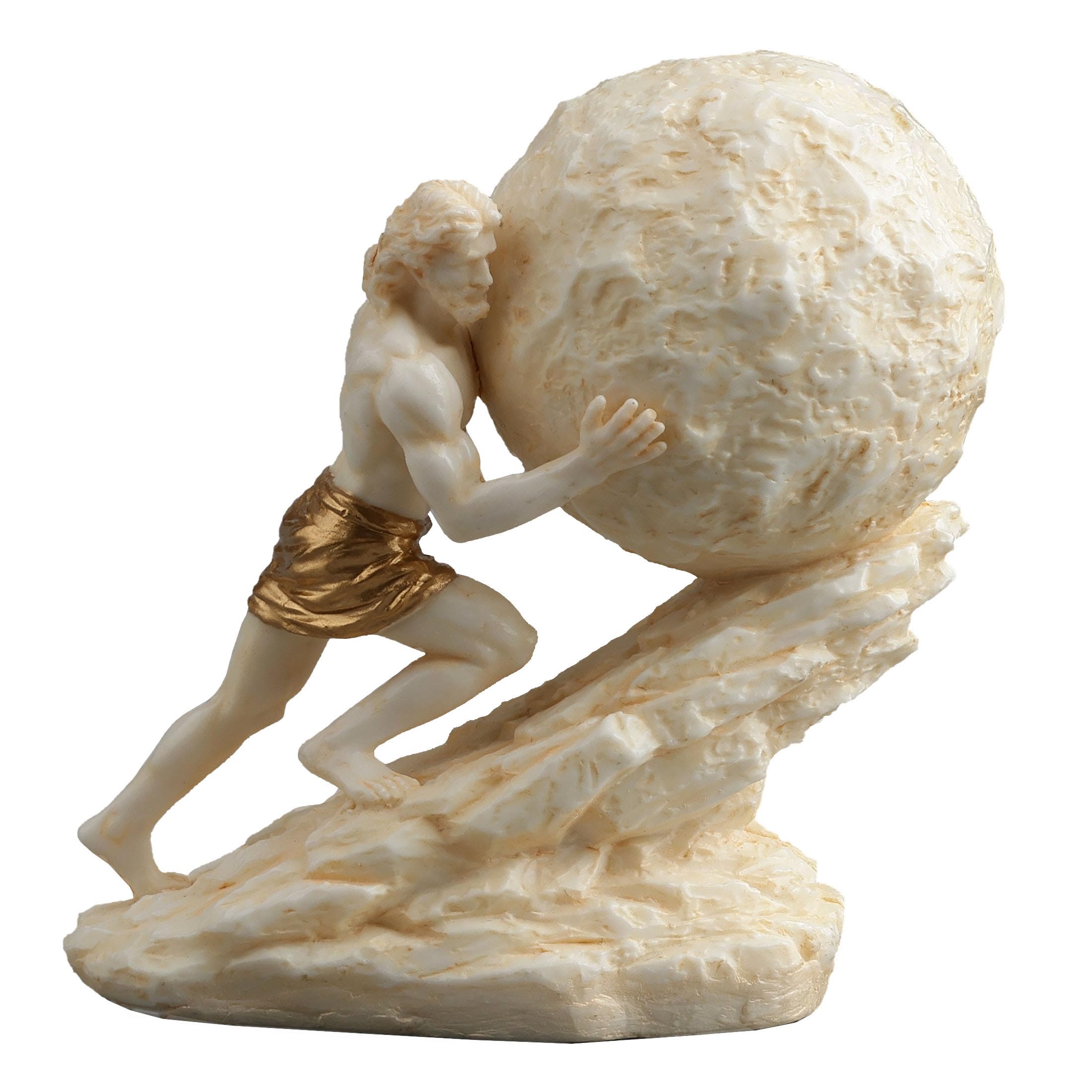 Statuette mythologie Sisyphe et l'éternel Boulder Veronese Design 6.5cm