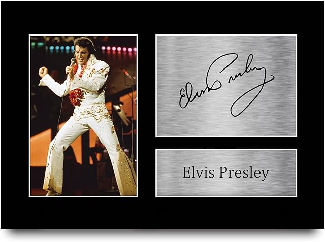 HWC Trading Elvis Presley Signed A4 Printed Autograph Music Print Photo Picture Display