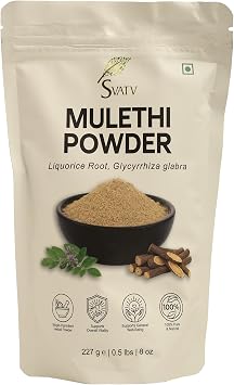 Licorice Powder | Pure Glycyrrhiza glabra | Mulethi | Yashtimadhu - Size - 227 Grams Half Pound