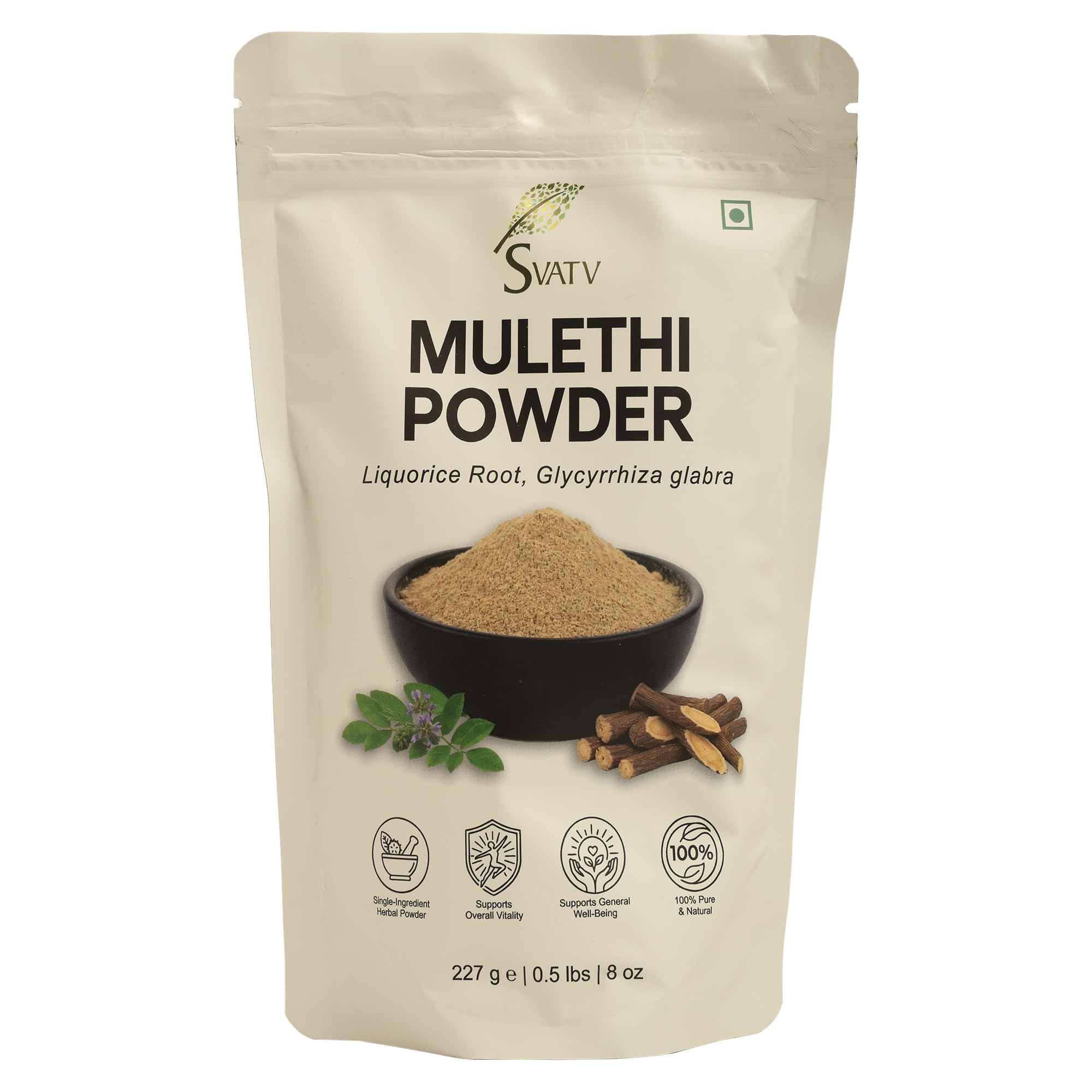 Liquirizia in polvere | Pure Glycyrrhiza glabra | Mulethi | Yashtimadhu - Dimensioni - 227 g, mezzo chilo, 8 once