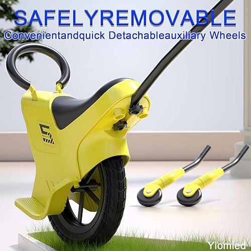 Miniatura 5 de Monociclo manual de 12 pulgadas para niños, bicicletas monociclo ligero con luzpasamanosruedas auxiliares, bicicleta monociclo para padres e hijos,