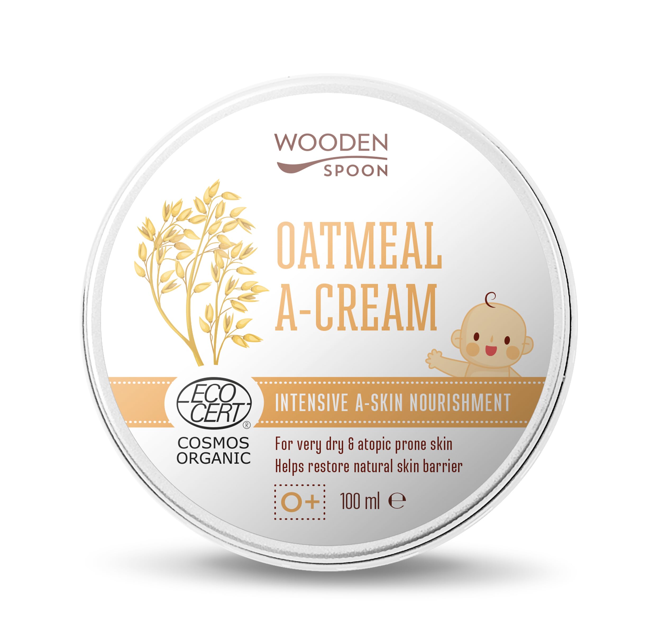 Wooden Spoon Crema Lenitiva Bio Per Pelle Sensibile E Atopica – Con Avena Colloidale, Calendula E Iperico, 100% Naturale, Ipoallergenica, Senza Acqua – 100 Ml-image