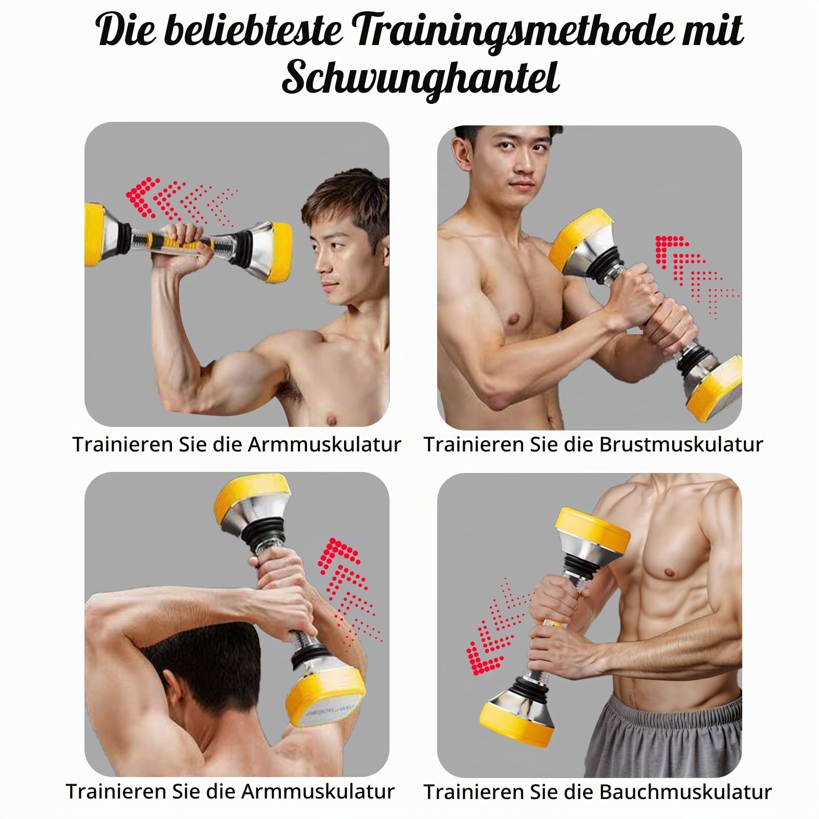 Hanteln Set, Vibrations-Schwinghantel,10-30kg Verstellbare Kurzhanteln Set,Rutschfeste Vibrationshantel,Gewichte Hantel für Krafttraining, Fitness, Home Gym, Geschenk