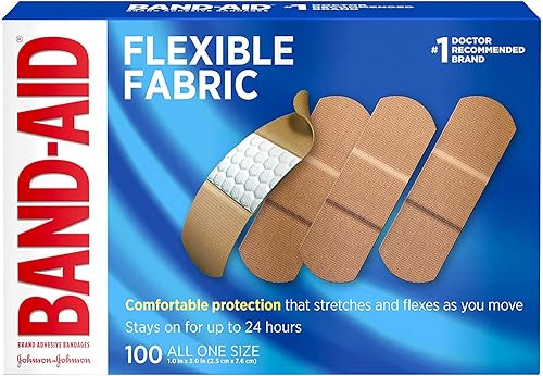 Miniatura 6 de Johnson & Johnson JJ4444 Band-Aid - Vendajes adhesivos tejidos, 1" x 3", marrón (caja de 100)