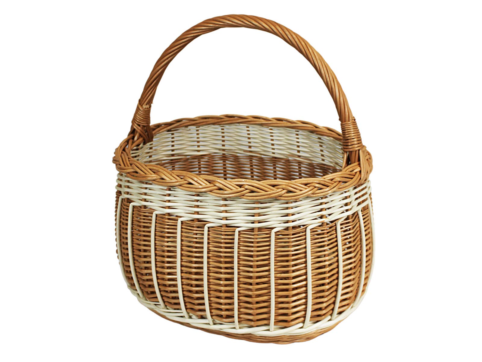 Weidenkorb, Einkaufskorb, Obst- oder Gemüsekorb, Pilzkorb, Picknickkorb 37 x 17 / H 21/40 cm - Image 4