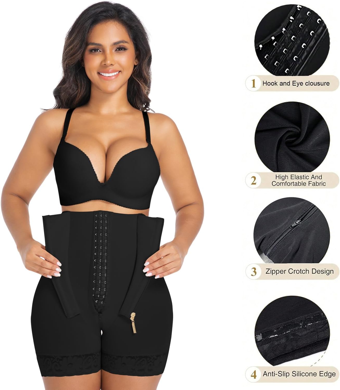 High Waisted Trainer Body Shapewear Shorts for Women, Tummy Control Body Shaper Panties Butt Lifting Shapewear