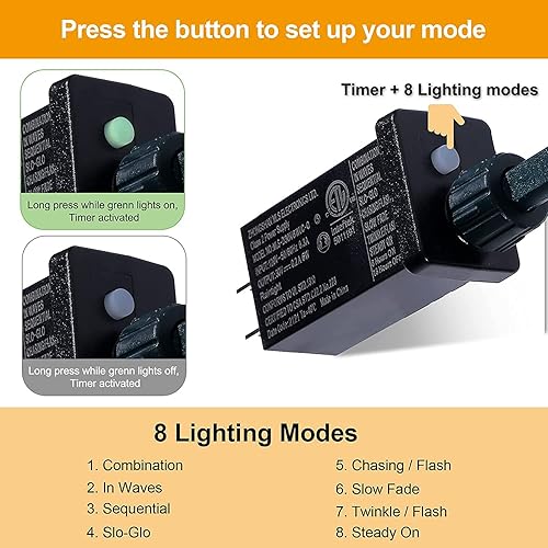 Miniatura 4 de Guirnalda de 70 luces LED de calavera  Cadena de luces de Halloween enchufables de 22.6 pies para decoración de exteriores e interiores  Iluminación