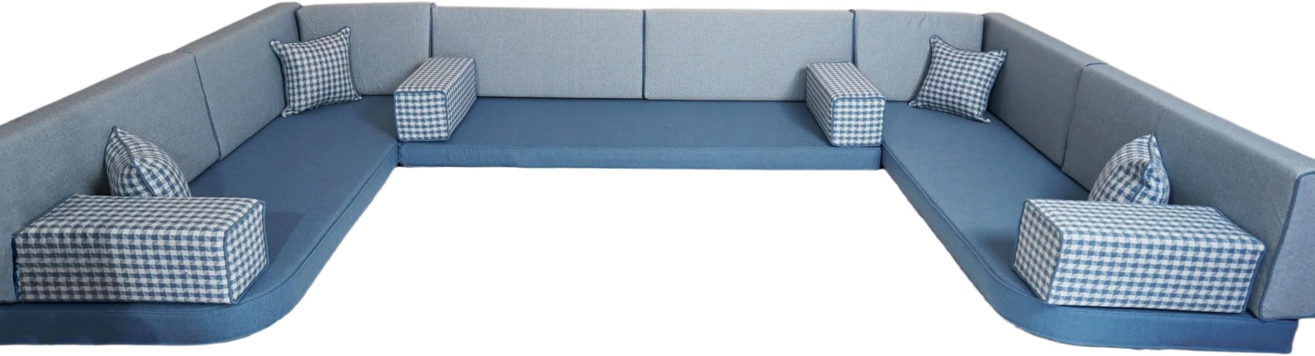 arabicsofa Middle Eastern Moroccan Majlis Seating – U Shaped Arabic Floor Cushion for Living Room – Sectional Sofa Set