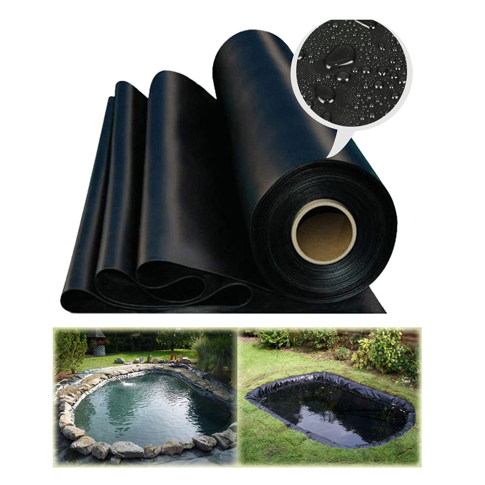 Revêtement étang 3x6m pour stopper les fuites de bassin et fontaine, bâche flexible à couper