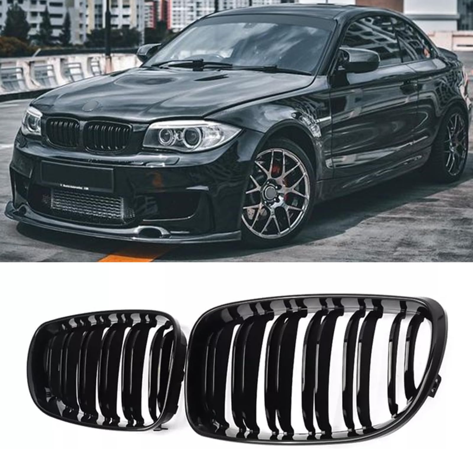 Amazon.com: AceRide Double Line Front Bumper Kidney Grille Grill ...