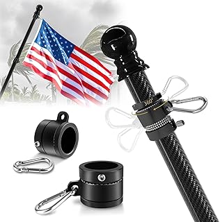 5 FT Carbon Fiber Flag Pole for Outside House, Heavy Duty Flag Pole for