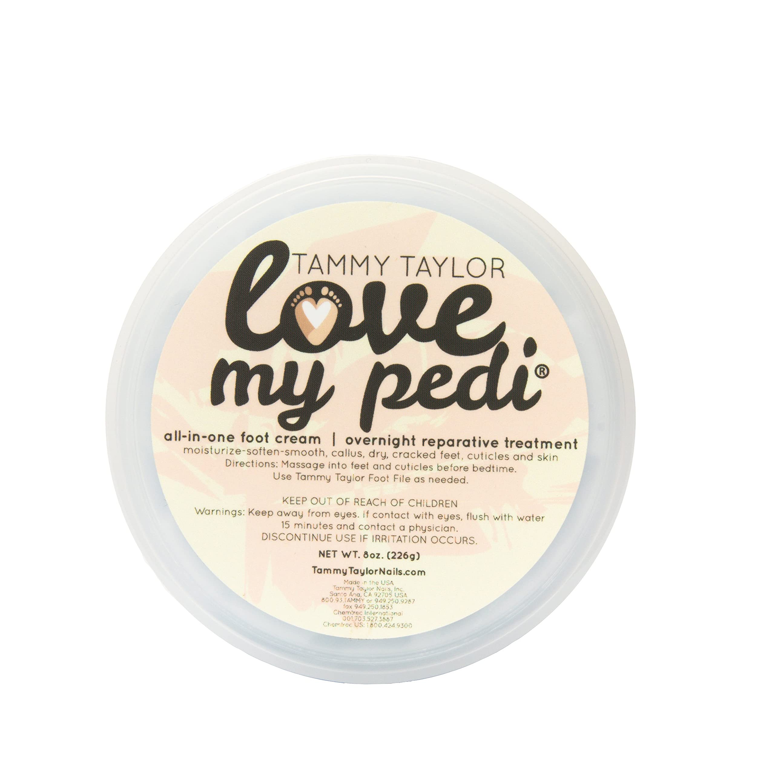 Tammy Taylor Love My Pedi Foot Cream for Dry Cracked Heels and Feet | Foot Lotion for Dry Cracked Feet after a Foot Bath, Knees, Elbows & Hand Callus'