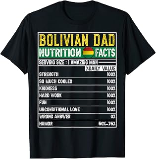 Mens Bolivian Dad Tee - Dad Hero Nutritional Father's Day T-Shirt