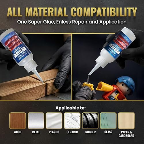 Miniatura 5 de Starbond EM-150 Medium - Adhesivo instáneo premium CA (cianoacrilato), súper pegamento, para carpintería, pasatiempos, lapidarios, uñas acrílicas