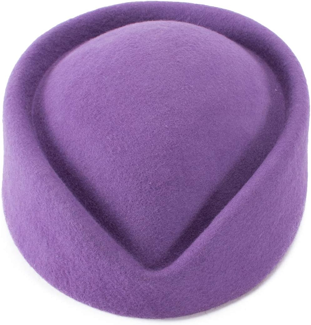 Lawliet Wool Stewardess Air Hostesses Pillbox Hat Millinery Teardrop Fascinator Base A040