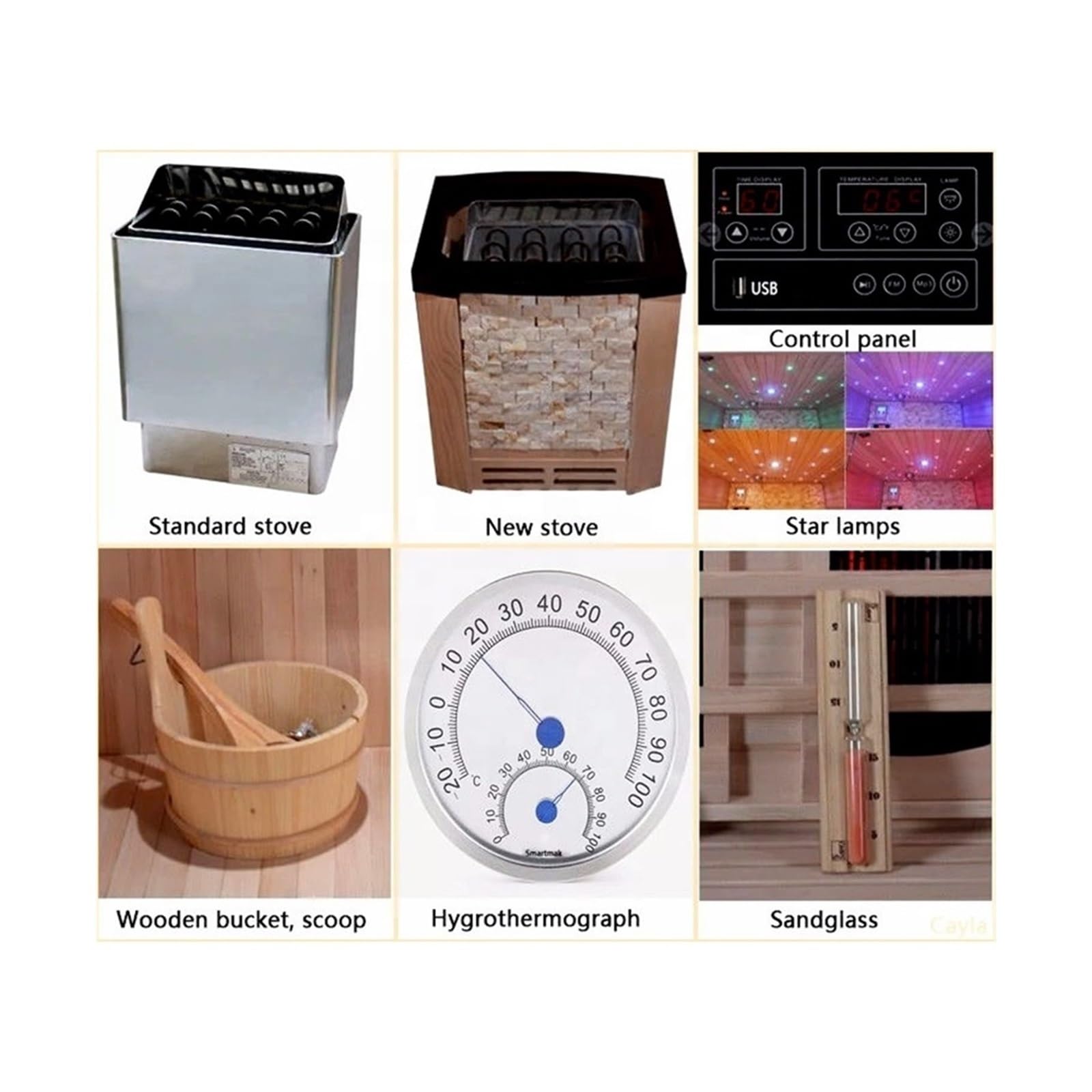 Pannello di controllo e parti a sauna a infrarossi USB Riscaldamento degli ambienti