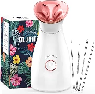 Colorfarm Nano Ionic Facial Steamer: Deep Pore Cleansing, Unclogs Pores, Home Spa Humidifier for All Skin Types