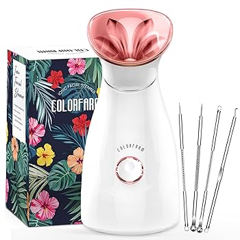 NANO IONIC スチーマー 美容 Fixdono Nano Ionic Facial Steamer, Warm