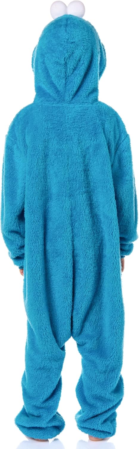 Sesame Street Kids' Character Union Suit Kigurumi Hooded One Piece Footless Fleece Pajama