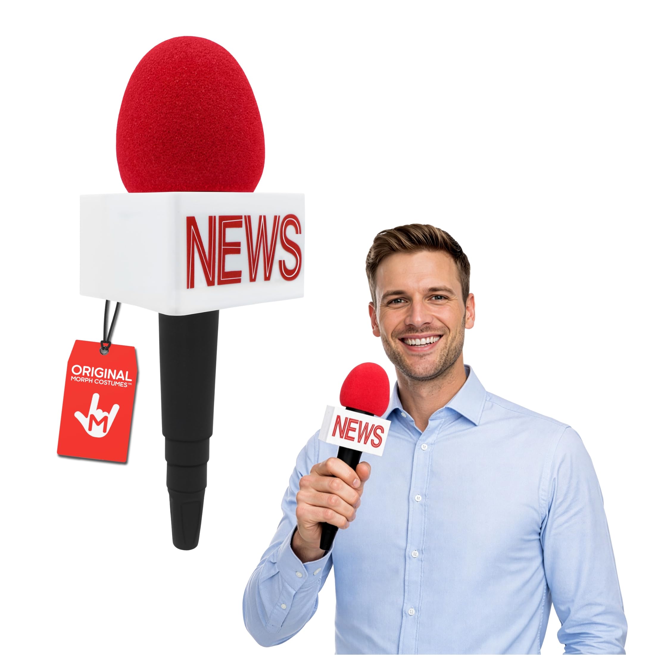 Morph Fake Microphone Prop, Fake News Mic, Foam Microphone, News Microphones, Funny Movie Props