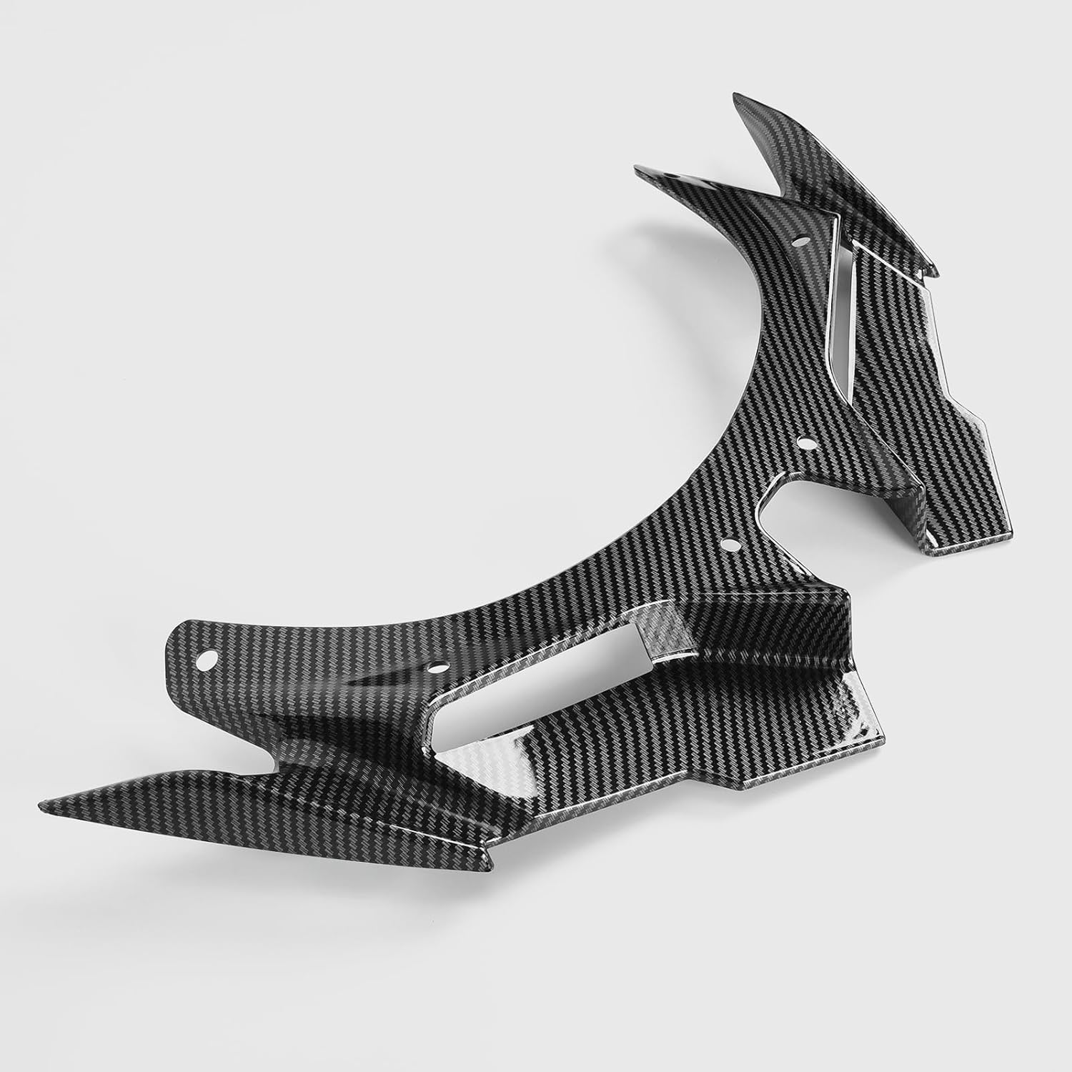 WOOGA Front Wheel Upper Cover Hugger Fender Beak Nose Cone Extension Fairing Winglets fit for KA&WA&SA&KI ZX4R ZX-4R / ZX-4RR ZX25R Accessories (Carbon Fiber Look)