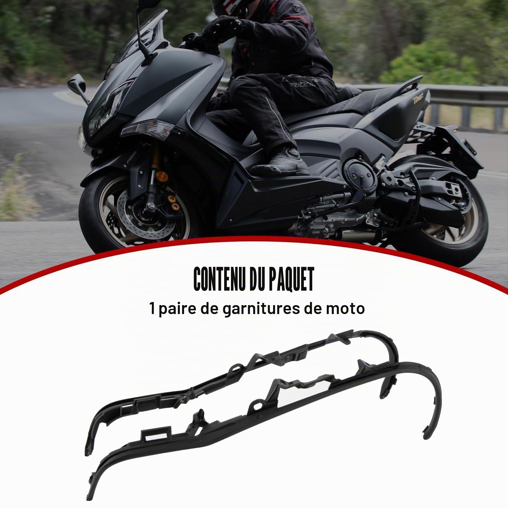 PSLER Garnitures pour Motos Couvre-pédale Décoration de Carrosserie pour TMAX 530 2012 2013 2014 2015 2016