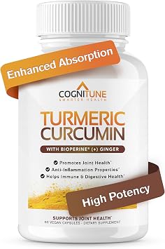 Organic Turmeric & Ginger Capsules - Turmeric Curcumin with Ginger & BioPerine, 95% Curcuminoids - Joint, Digestion, Immunity Support, Black Pepper Extract for Increased Absorption