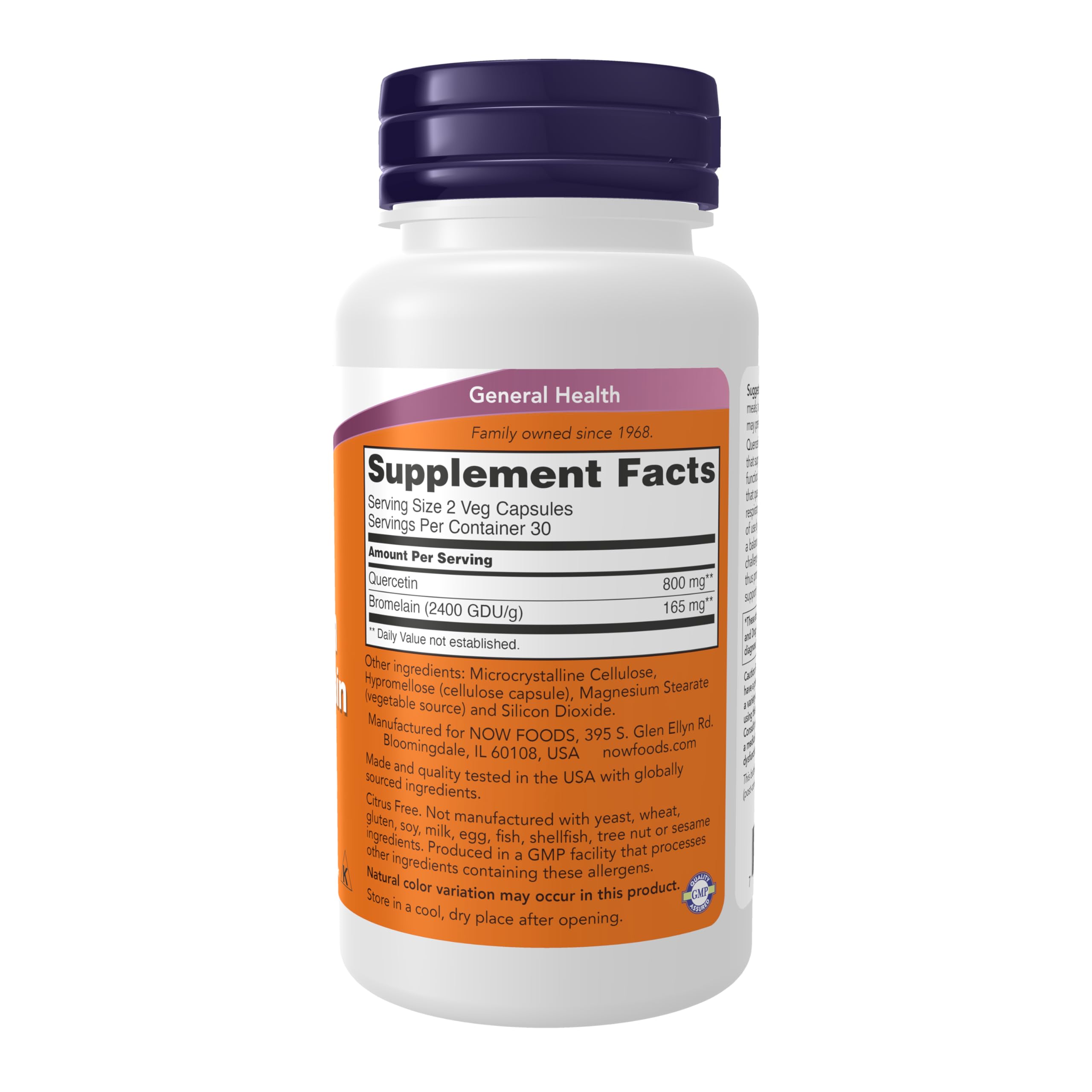 NOW Supplements, Quercetin with Bromelain, 60 Veg Caps — Amazon image 2