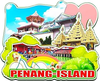Malaysia Penang Island Decorative Magnet 3D Refrigerator City Travel Souvenir Tourist Gifts Handmade Craft Fridge Magnet Home Decoration -5289