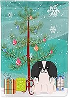 Vista 395 de Caroline's Treasures BB4243GF Bandera de jardín con texto en inglés «Merry Christmas» con texto en inglés «Merry Christmas», bandera decorativa