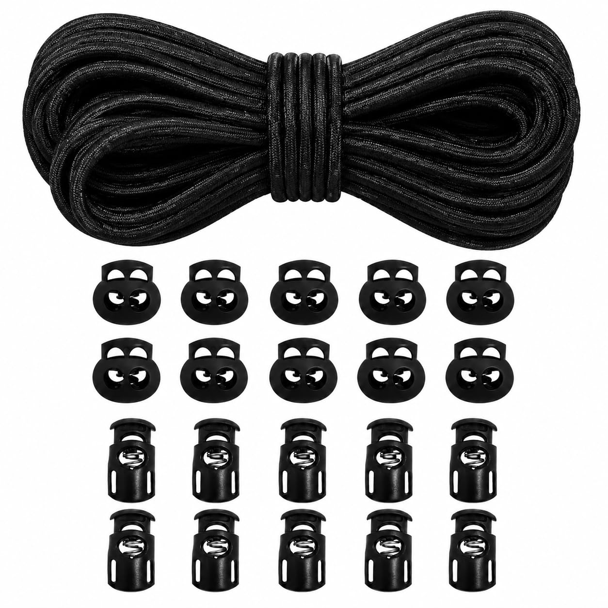 Amazon.com: 20 PCS Plastic Cord Locks & Elastic Bungee Nylon Shock