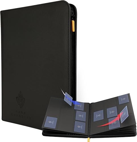 Miniatura 13 de Card Guardian - Carpeta Premium de 9 Bolsillos con Cremallera para 360 Cartas de Juegos de Cartas Coleccionables TCG (Verde) Bolsillos de Carga