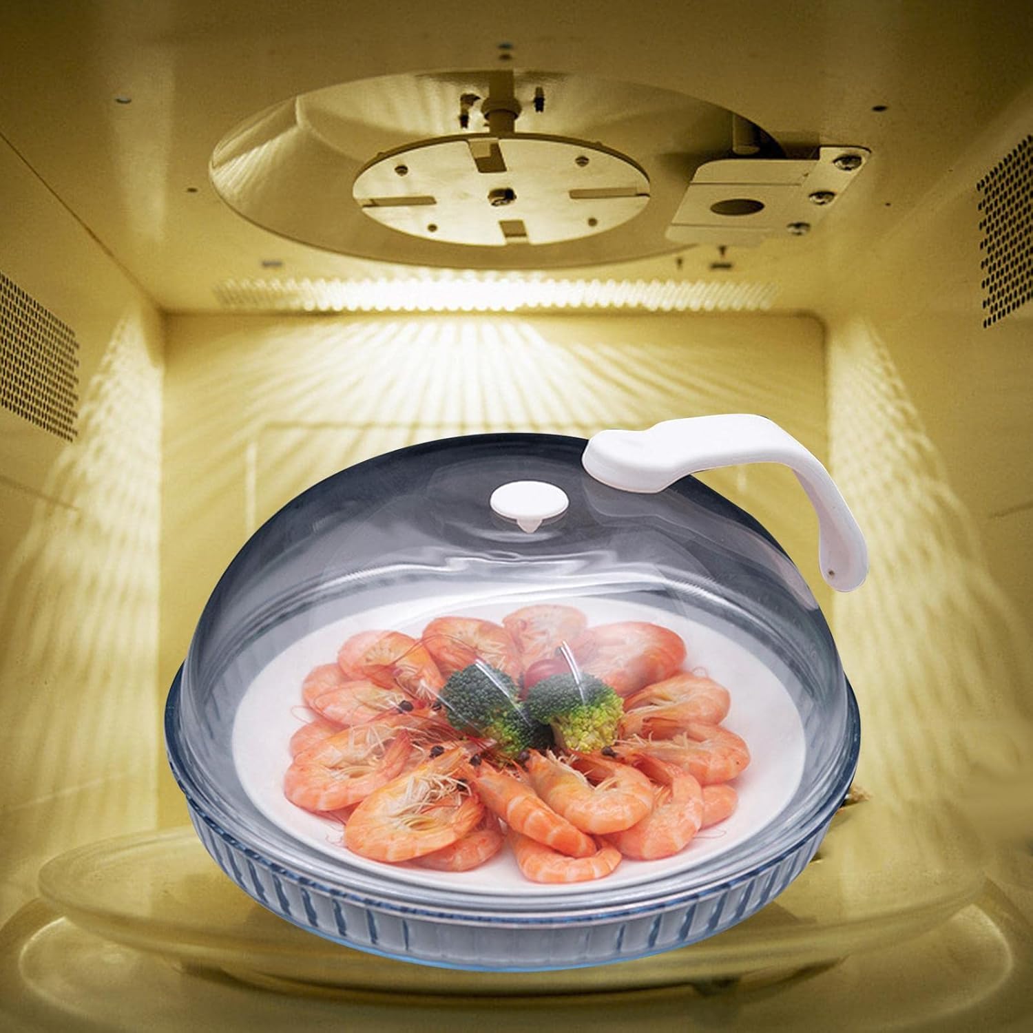 Microwave Splatter Cover Dia 28.5cm Transparent Microwave Splatter Lid