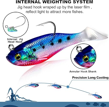 Amazon Com Plusinno 釣魚魚餌 鱒魚pike Walleye 鱸魚釣魚頭 預先安裝軟餌 附超鋒利魚鉤 鱸魚魚餌 適用於海水和淡水 運動和戶外活動 Amazon Com Plusinno 釣魚魚餌 鱒魚pike Walleye 鱸魚釣魚頭 預先安裝軟餌 附超鋒利魚鉤 鱸魚魚餌 適用於海水和淡水 運動和戶外活動