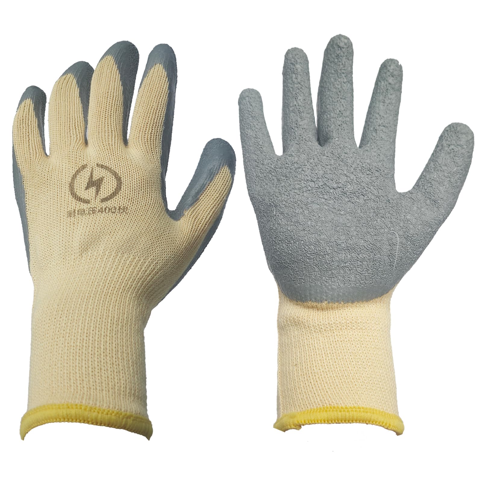 Electrician and power insulating gloves, 400V high-voltage power supply gloves, flame-retardant insulating material rubber design work gloves (uniform