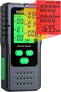 RDINSCOS 3-in-1 EMF Detector: Magnetic, Electric & RF Radiation Meter for Home, Office, Smart Meters, WiFi & Microwaves