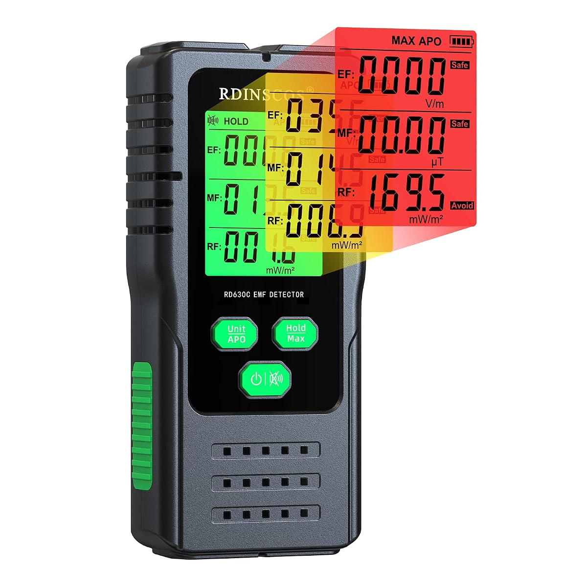RDINSCOS EMF Detector, Detect All 3 Types of Electromagnetic Radiation Field in