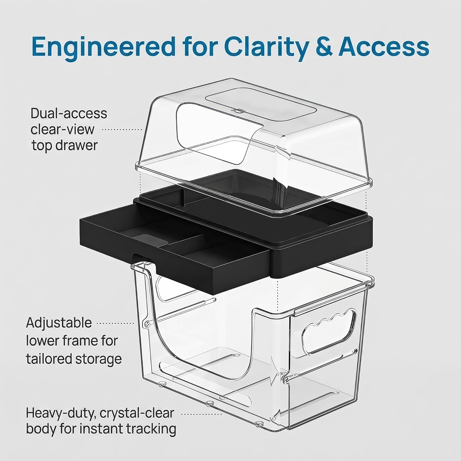 BLULEE Plastic Bag Holder for Grocery Bags, Under Sink Trash Dispenser