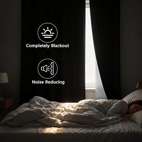 Miniatura 4 de Mrs.Naturall Cortinas Opacas Beige Crema de 96 Pulgadas de Largo Juego de 2 Paneles, 8 Pies 8 Pies Cortinas Plisadas Pinzadas Oscurecedoras de Beige