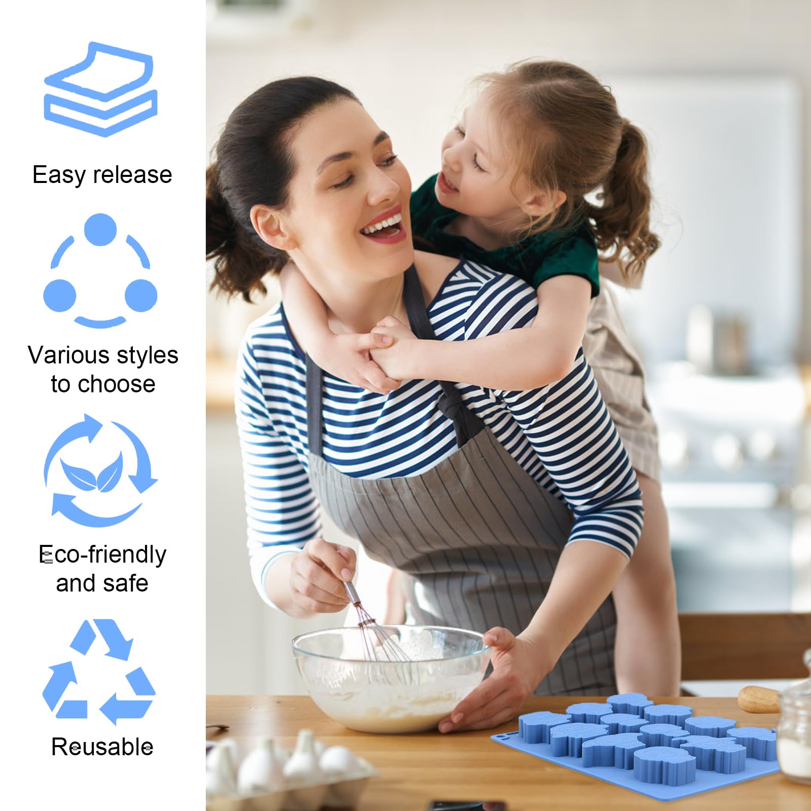 XoeLLe Moule En Silicone, Moule à Chocolat, Wizard Moule De