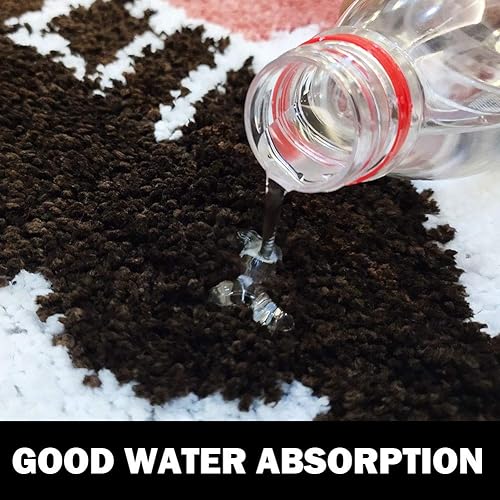 Miniatura 6 de Tapete de baño antideslizante de TPE con diseño de hojas de moda, microfibra suave, colorido, lavable a máquina, tapete de baño con tamaño de 20 x