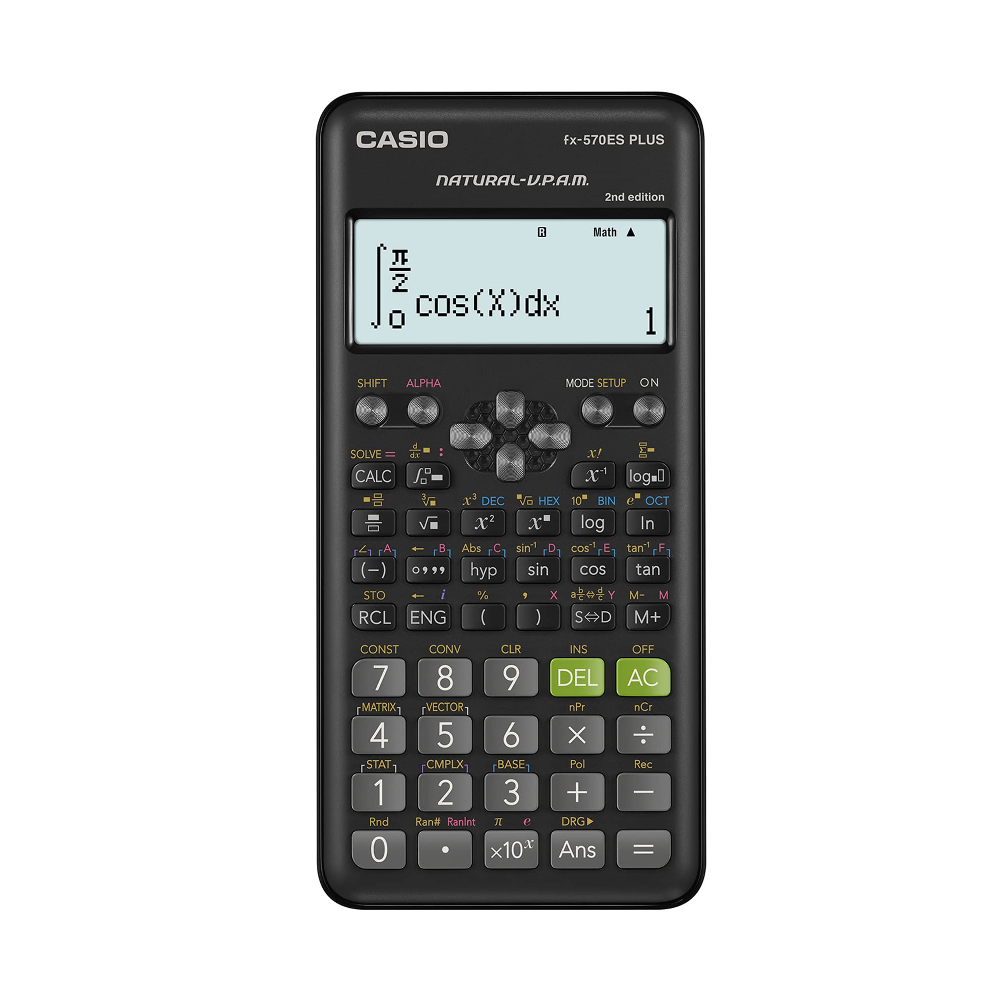 Casio Fx-570Es Plus 2 Scientific Calculator with 417 Functions, Black