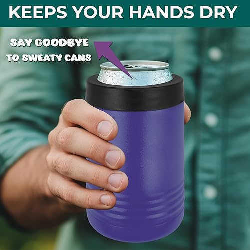 Miniatura 4 de Acero inoxidable de 12 onzas con aislamiento al vacío de doble pared para latas o botellas que mantiene la bebida fría durante horas. Soporte para